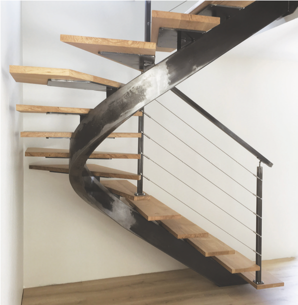 Escalier Limon central débillardé - Welding Design Tarbes
