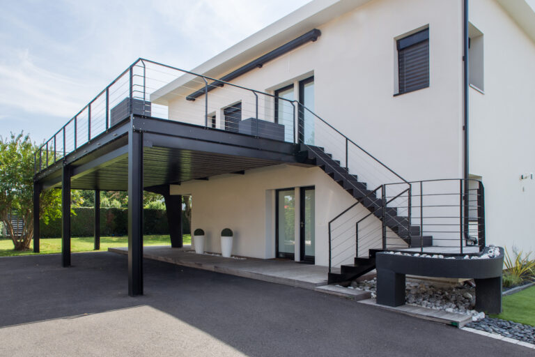 Escalier extérieur en accordéon thermolaqué – Tarbes (65)