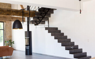 Escalier suspendu en accordéon