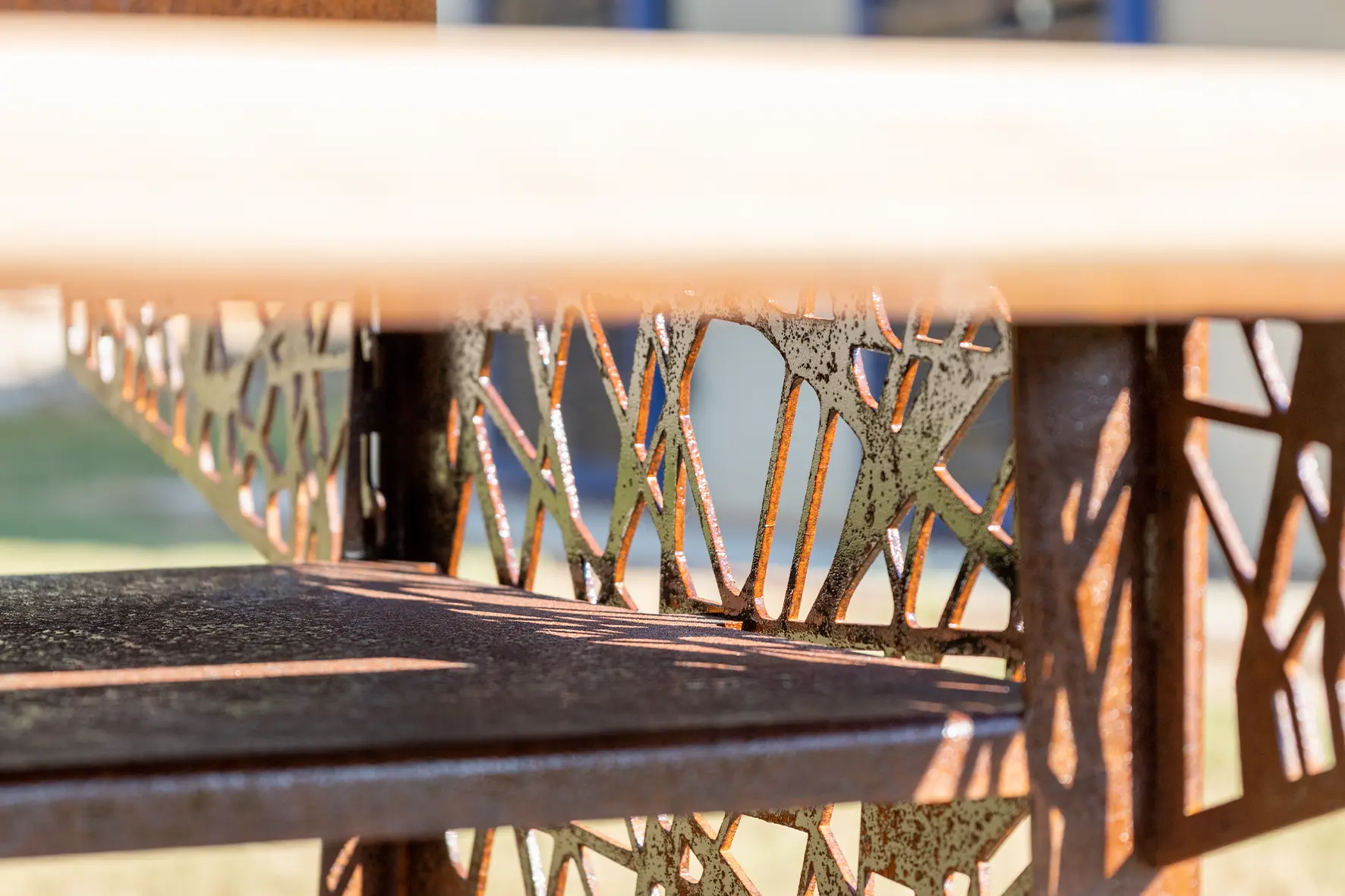 brasero corten welding design. detail laser