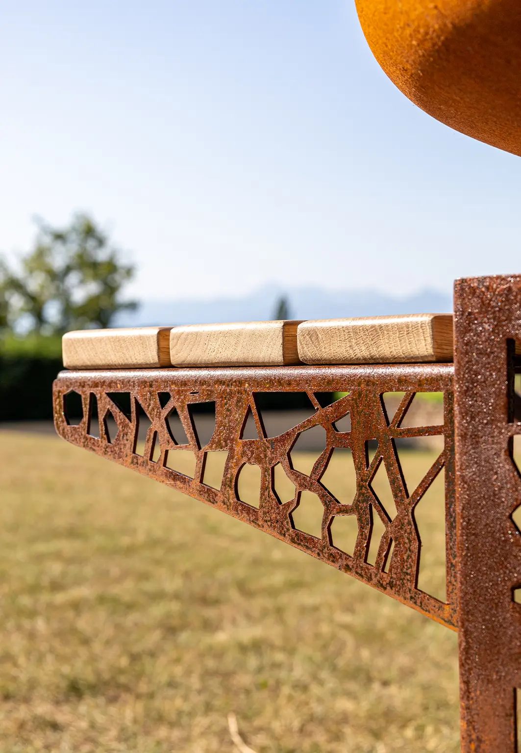 brasero jardin extérieur corten welding design