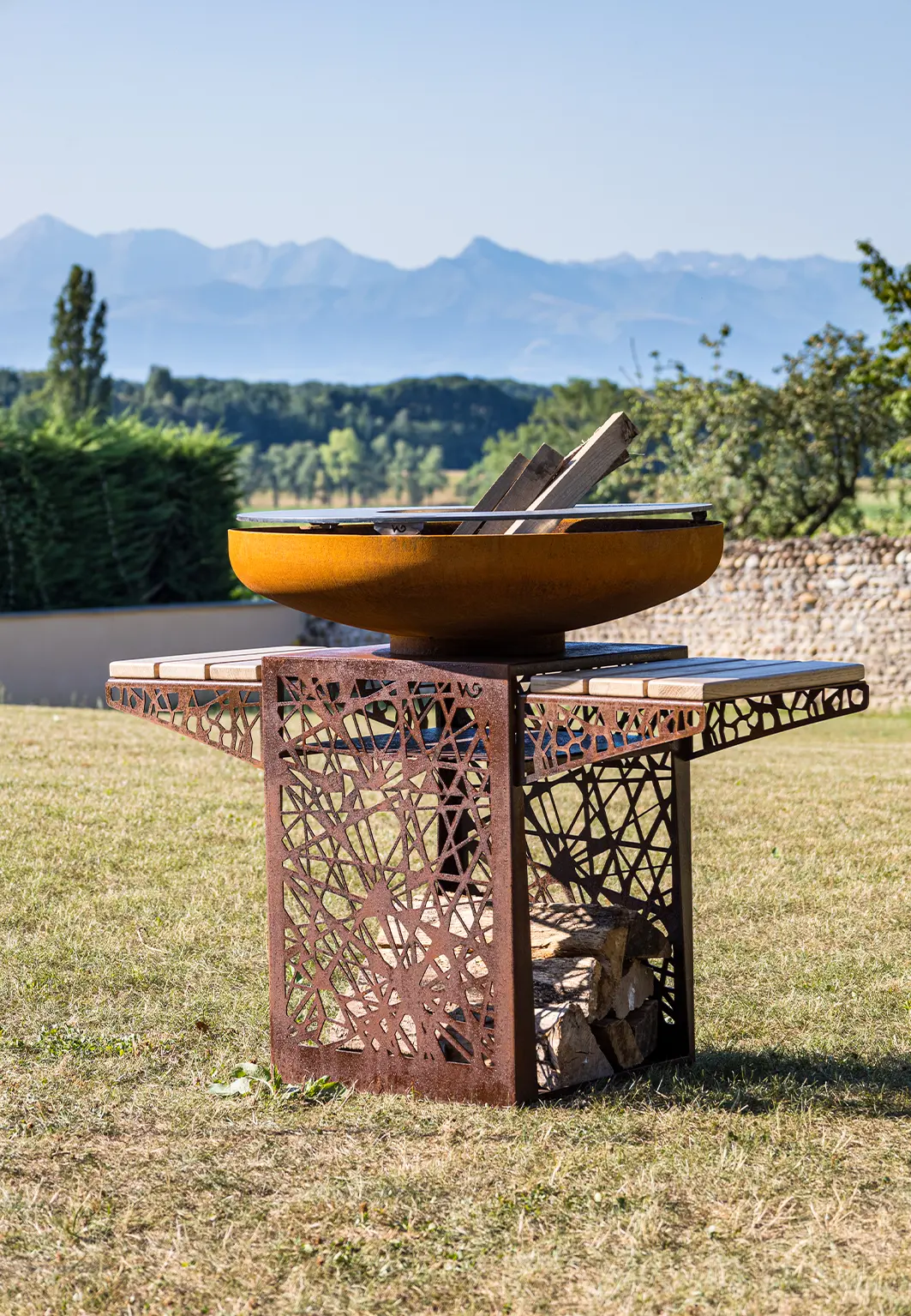 brasero made in Tarbes 65 corten welding design