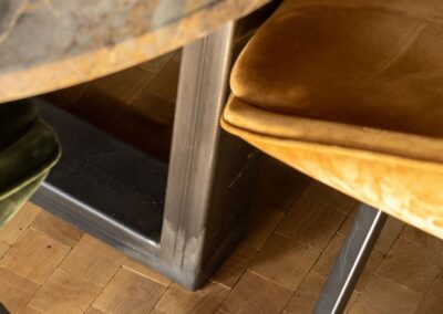 Table l'Europe - acier et marbre