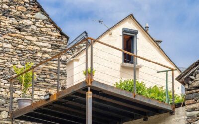 Terrasse Corten sur pilotis – Sers (65)