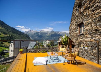 Terrasse Corten - vue de côté