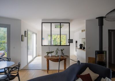 Verrière de séparation vue salon