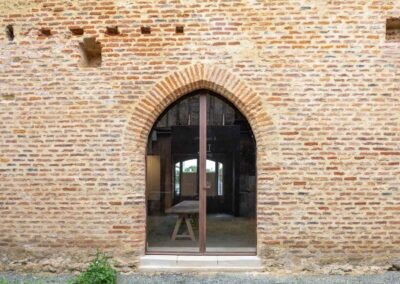 Porte acier Corten finition rouillé