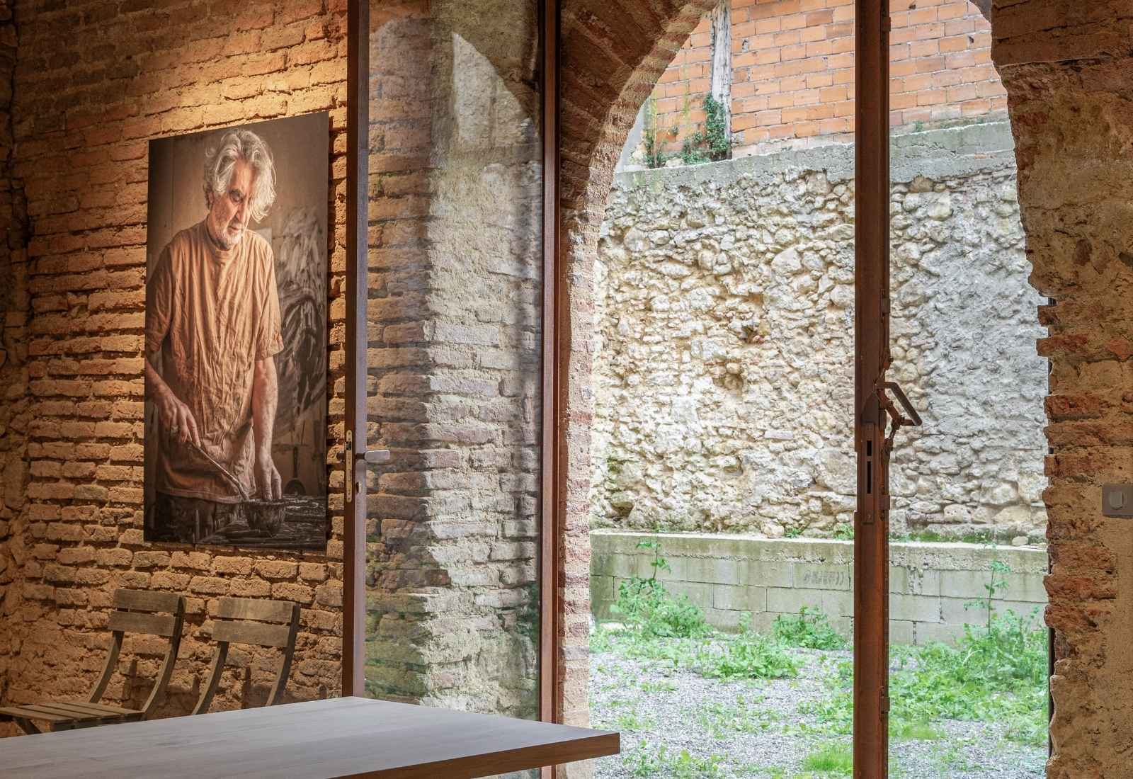 Porte acier finition rouillé intérieur