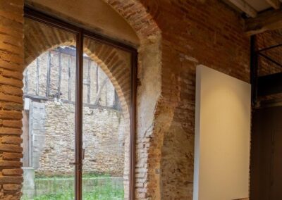 Porte acier finition rouillé - vue intérieure