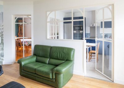 Verrière blanche art déco ouverte