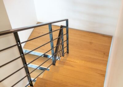 escalier 2-4 acier et chene