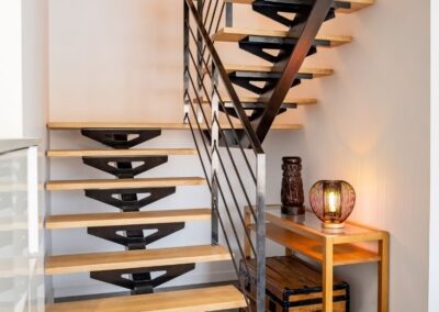 escalier 2-4 tournant chene