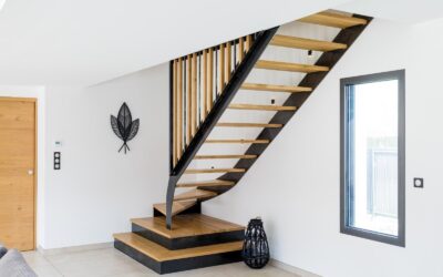 Escalier sur mesure chêne massif et bois