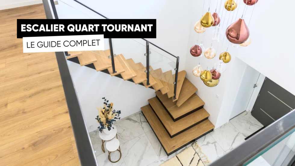 Escalier quart tournant sur mesure : dimensions, modèles et prix
